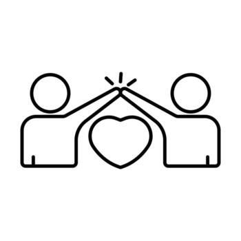 love relationship icon illustration icon related to lifestyle line icon style simple design editable vector